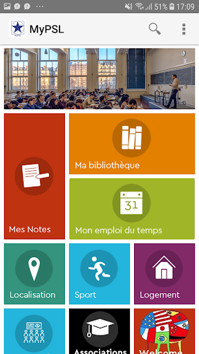 Android application My.PSL, tout PSL dans la poche screenshort