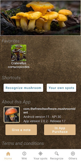 Android application Mushroom Identification screenshort