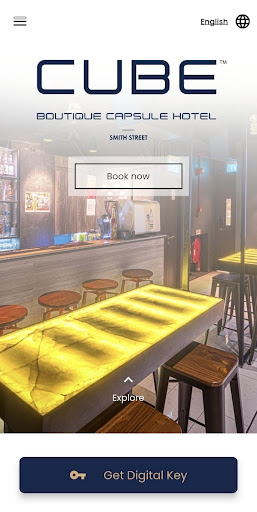 Android application Cube Boutique Capsule Hotel screenshort