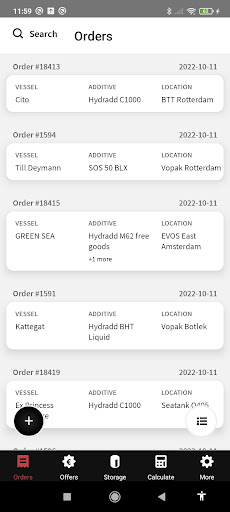 Android application Scanoil screenshort