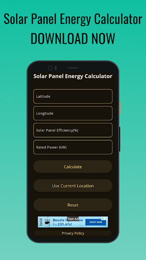 Solar Panel Energy Calculator