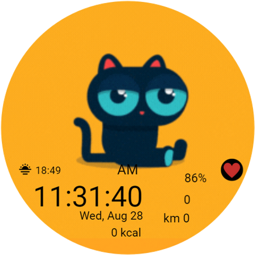 Animated Cat Watch Face icon