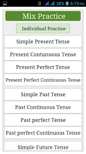 English Tenses with SEP Screen 2