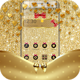 Golden Bowknot Glitter Luxury Theme icon