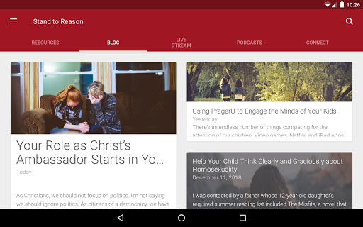 Screenshot of Stand to Reason