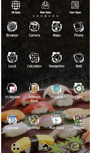 Yummy SUSHI Wallpaper Theme Screen 3