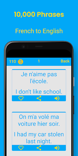 Android application French Phrases screenshort