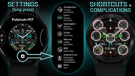 Futurum H17 Hybrid watch face Screenshot