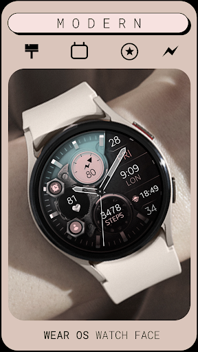 Android application Dream 130 Analog Watch Face screenshort