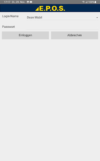 Android application E.P.O.S. mobile App V2 screenshort