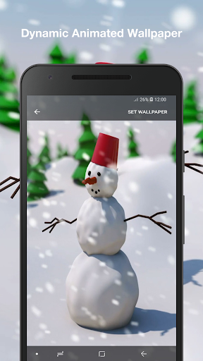 3d Snowman Live Wallpaper Screen 2
