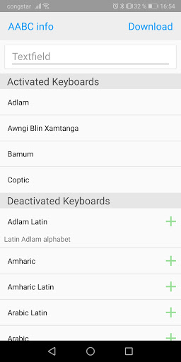 Android application AABC African Alphabets of the screenshort