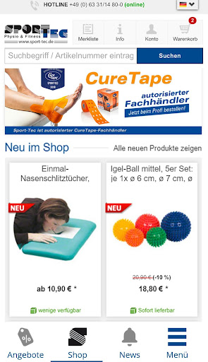 Android application Sport-Tec Physio & Fitness screenshort