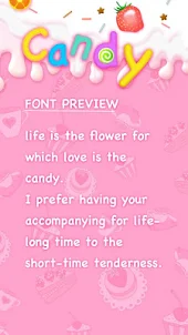 Candy Font for FlipFont , Cool