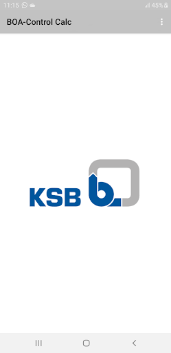 Android application KSB BOA-Control Calc screenshort