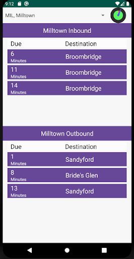 Pocket Luas Forecast Screen 2
