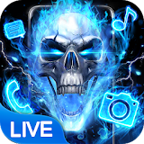 Blue Fire Skull Themes & Wallpapers icon