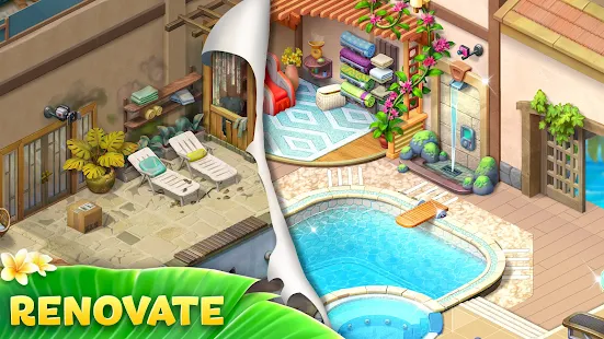 Hawaii Match 3 Mania Home Design &amp; Matching Puzzle v1.17.1702 Mod (Unlimited Money) Apk