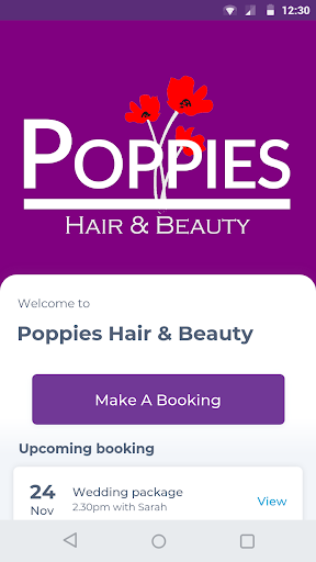 Android application Poppies Hair & Beauty screenshort