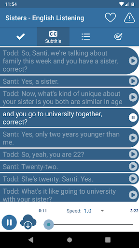 Listen English Daily Practice Screen 2