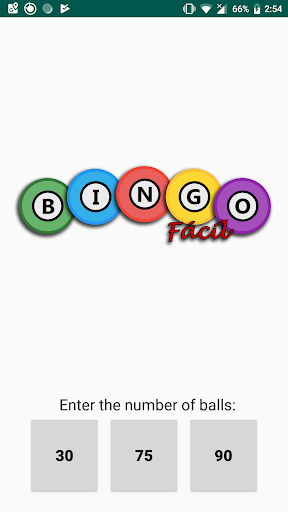 Android application Bingo Fácil (Generator) screenshort