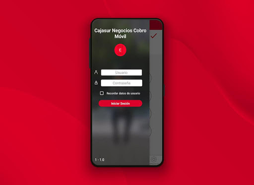 Android application Cajasur Negocios Cobro Móvil screenshort