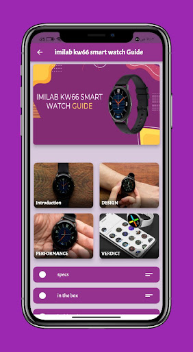 Android application Imilab kw66 smart watch guide screenshort