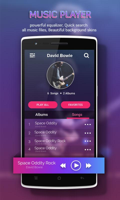 Android application mp3 Music Player screenshort