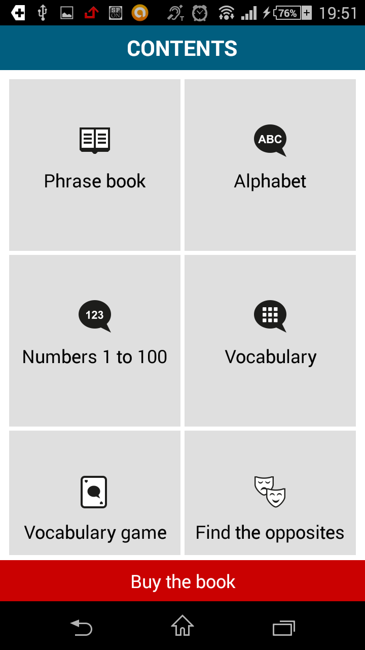 Android application Learn German - 50 languages screenshort