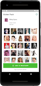 Imágen 11 Miley Cyrus WAStickerApps android