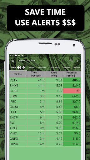 Android application Realtime Stock Screener screenshort