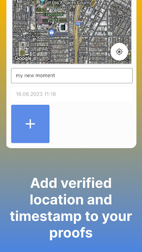 Android application MomentProof screenshort