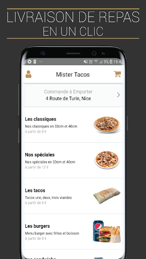 Android application Mister Tacos screenshort