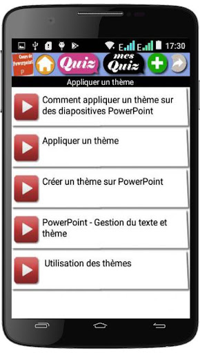 Android application Cours de powerpoint screenshort