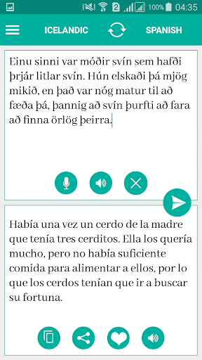 Icelandic Spanish Translator Screen 2