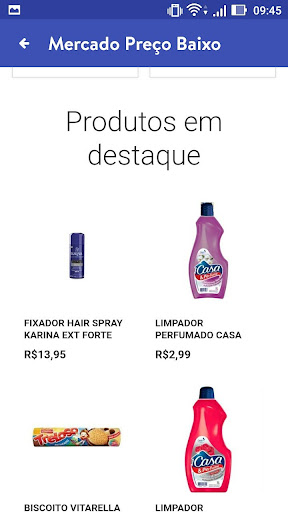 Android application Mercado Preço Baixo screenshort