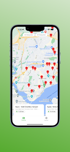 Android application Electric Car Charge Stations screenshort