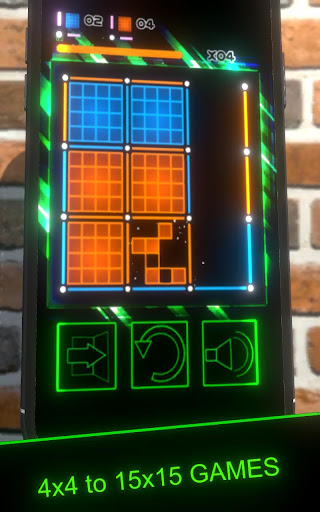 Android application Dots Boxes neon relaxing game screenshort