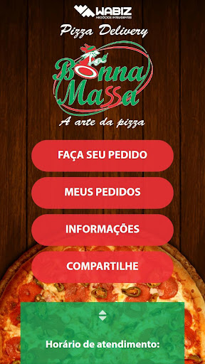 Android application Pizzaria Bonna Massa screenshort