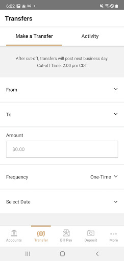 Anahuac National Bank Mobile Screen 3