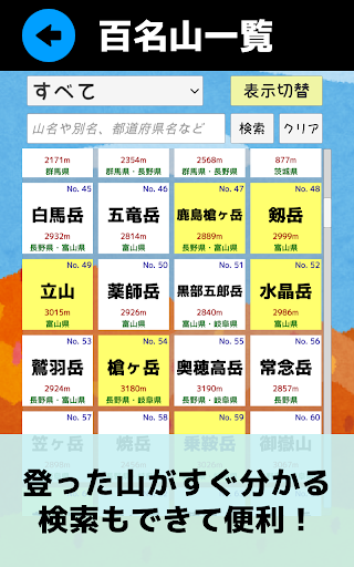 日本百名山、二百名山、三百名山登頂管理：登頂記録がつけられて Screen 2