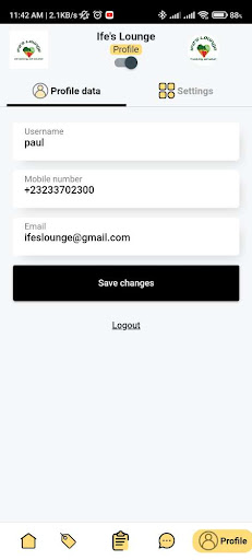 Ifes Lounge Merchant App Screen 2
