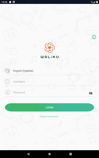 Android application Waliku Class Uganda screenshort