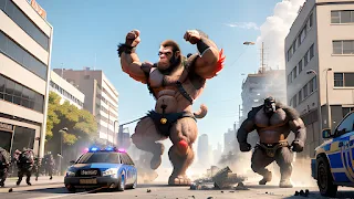 Angry Gorilla Apes City Games - Screenshot 1