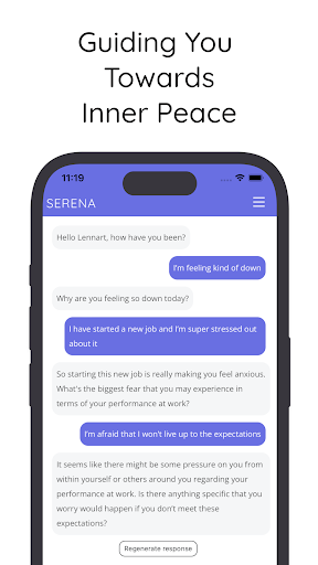Serena: AI Emotional Support Screen 2