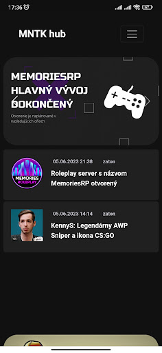 Android application MNTK Hub screenshort