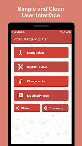 Android application Video Merger / Splitter screenshort