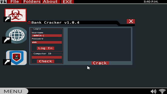 Hacker.exe - لقطة شاشة قرصنة Sim