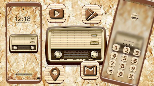 Vintage Radio Launcher Theme