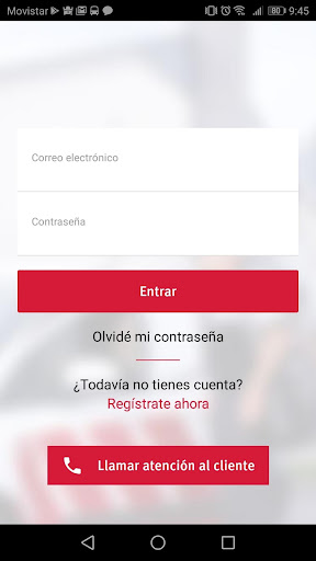 Android application Área de clientes – SATEC screenshort